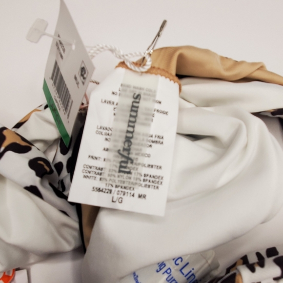NWT Everything but Water Summerful 3 piece Asymmetrical Leopard Bikini  Swimsuit - Picture 14 of 14